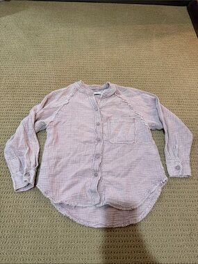 Zara Girls' Pink Button-Up Shirt - Soft Long Sleeve Top